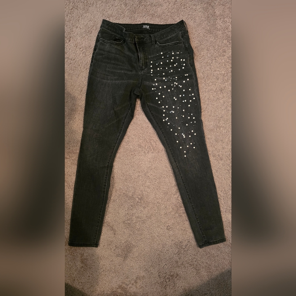 Black Studded Women's Jeans